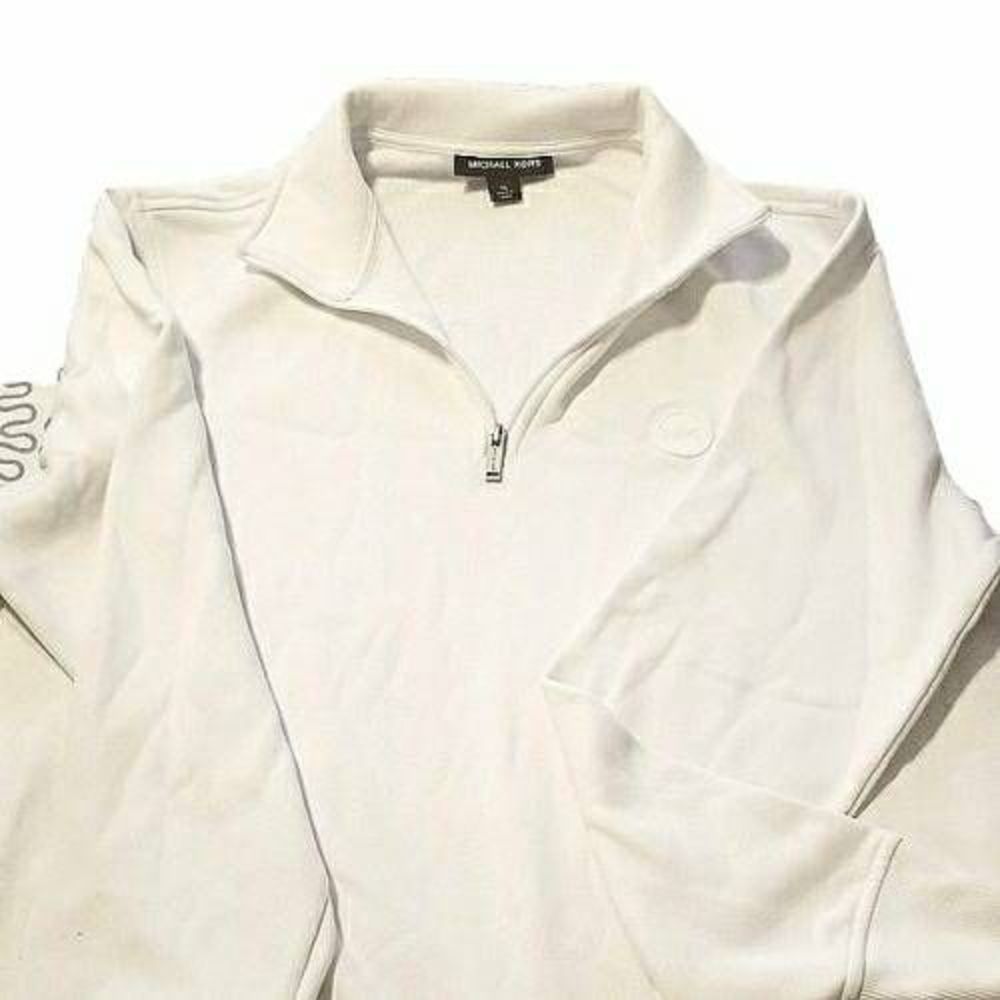 Michael Kors White Zipper Sweatshirt - XL